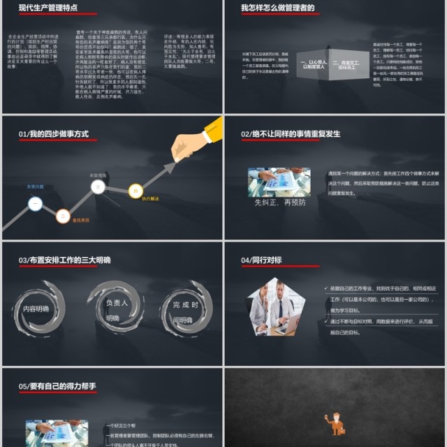 深色工作经验分享通用PPT模板 深色工作经验分享通用PPT模板