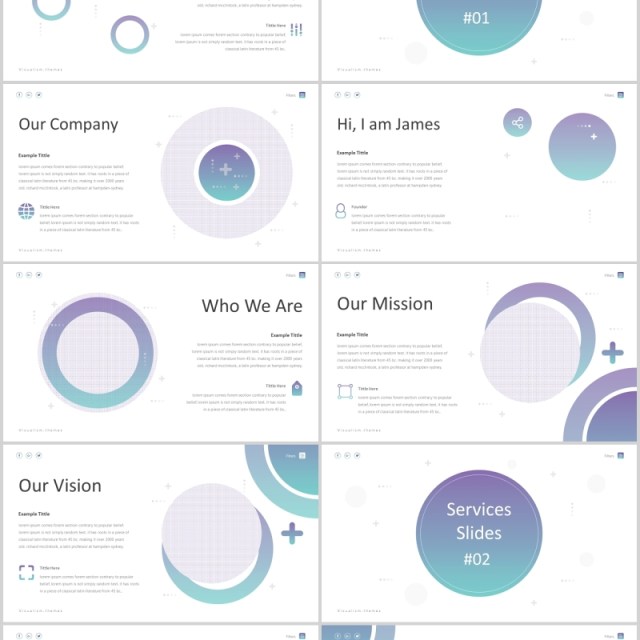 圆形可视化图形产品展示PPT版式设计模板Visualism Powerpoint Template 圆形可视化图形产品展示PPT版式设计模板Visualism Powerpoint Template