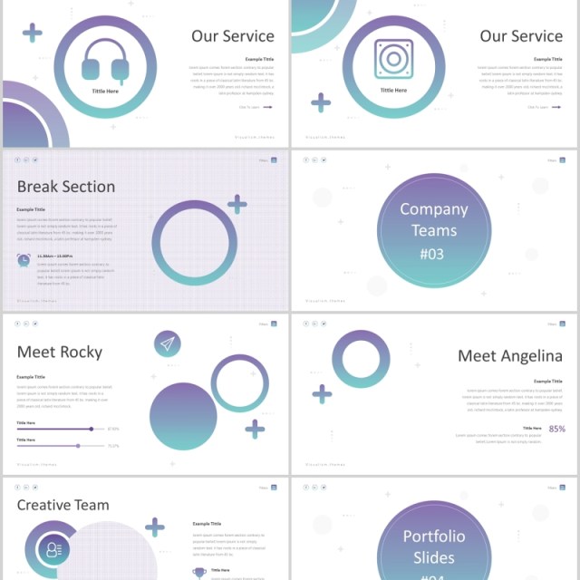 圆形可视化图形产品展示PPT版式设计模板Visualism Powerpoint Template 圆形可视化图形产品展示PPT版式设计模板Visualism Powerpoint Template
