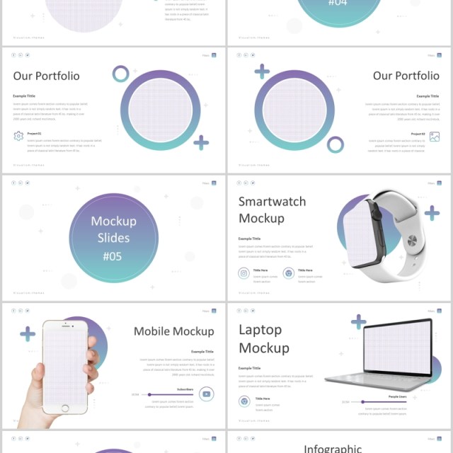 圆形可视化图形产品展示PPT版式设计模板Visualism Powerpoint Template 圆形可视化图形产品展示PPT版式设计模板Visualism Powerpoint Template