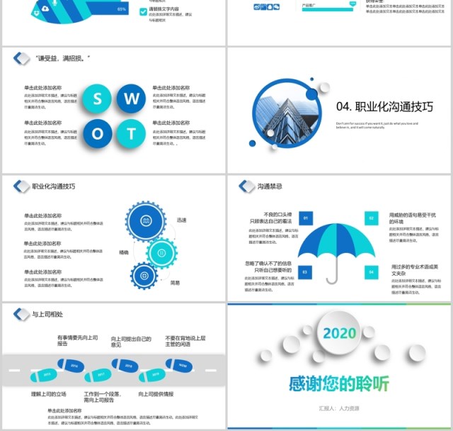 微粒体公司员工职业化素养PPT模板