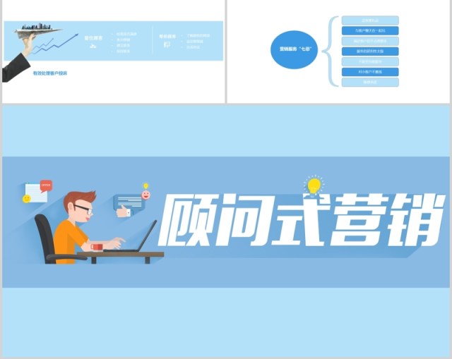 简约淡雅顾问式销售营销PPT模板 简约淡雅顾问式销售营销PPT模板