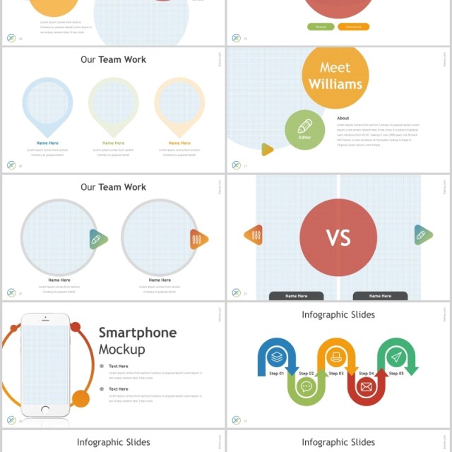 商务信息连接关系图文排版PPT图表素材Oxal - Powerpoint Template