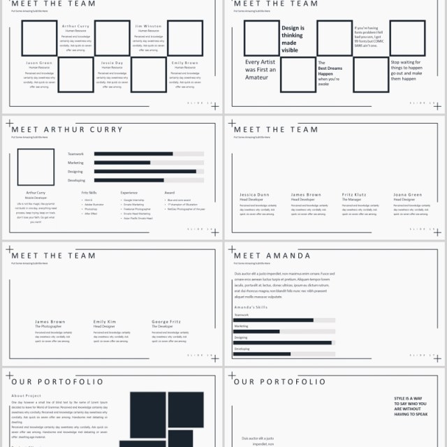 时尚高端图文排版PPT模板版式设计Suave Powerpoint Template