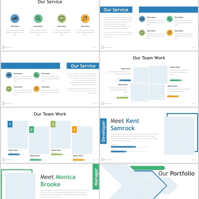 商务图片排版PPT可视化图表素材模板Calva - Powerpoint Template