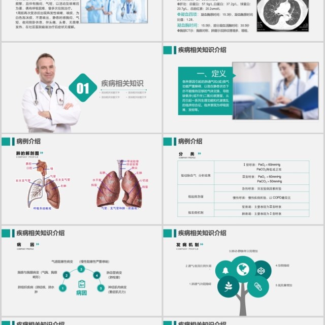 简约医院呼吸衰竭护理查房培训课件PPT模板 简约医院呼吸衰竭护理查房培训课件PPT模板