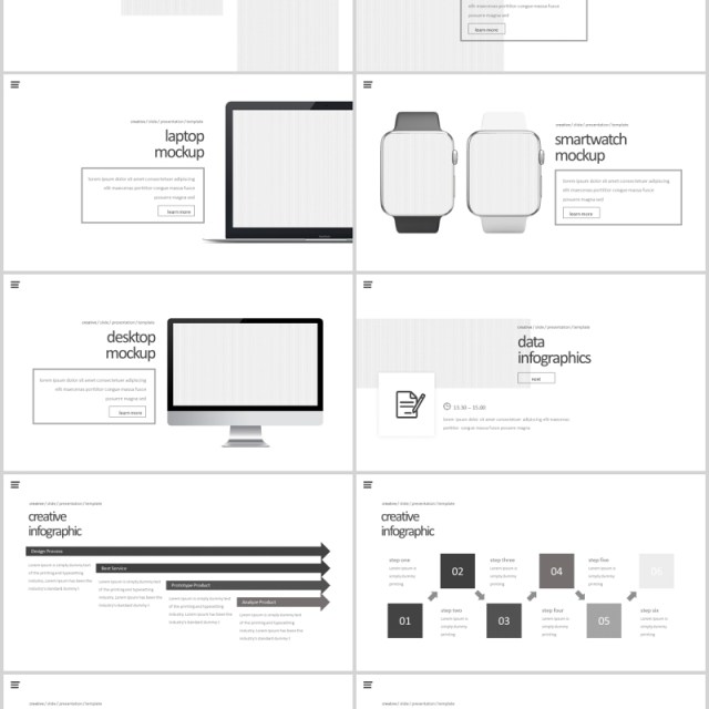 简约时尚公司简介产品介绍PPT版式模板设计Kondese Powerpoint Template