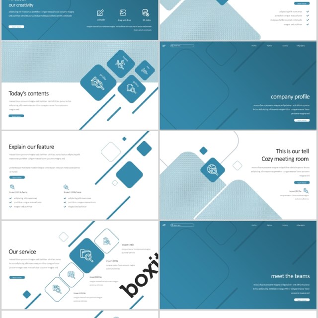 公司项目介绍PPT模板版式设计Boxit Powerpoint Template 公司项目介绍PPT模板版式设计Boxit Powerpoint Template