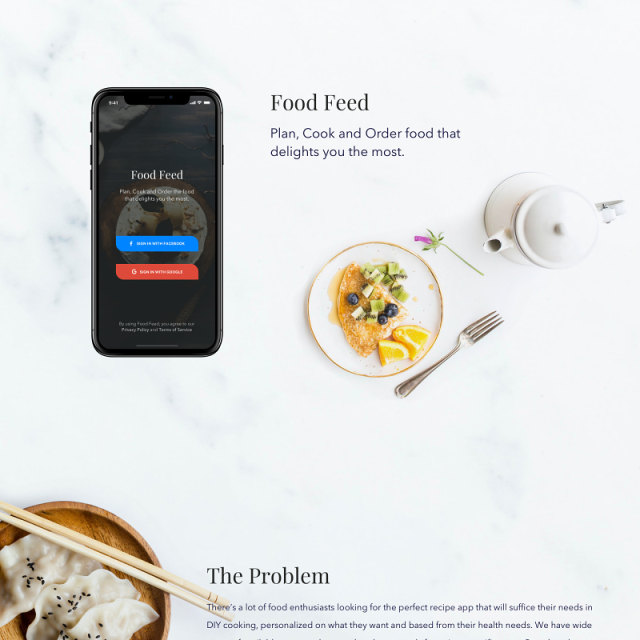 食品美食用户界面模板Food Feed UI Template