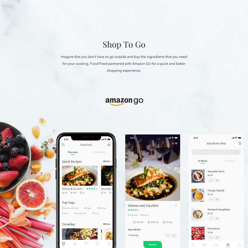 食品美食用户界面模板Food Feed UI Template