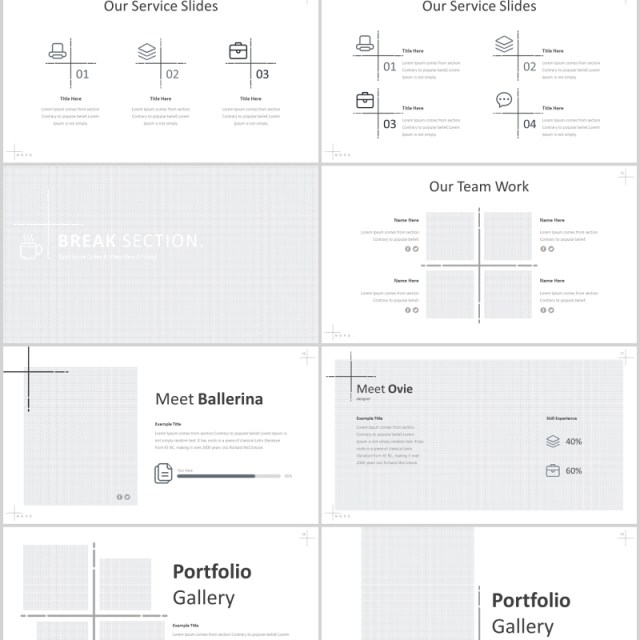 高端时尚公司产品项目介绍PPT模板版式设计Nord Powerpoint Template