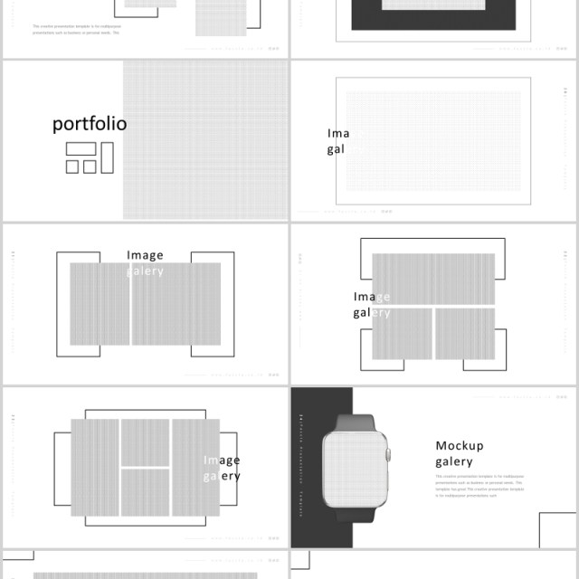 简约时尚摄影项目介绍PPT模板版式图文排版素材Faccia Powerpoint Template