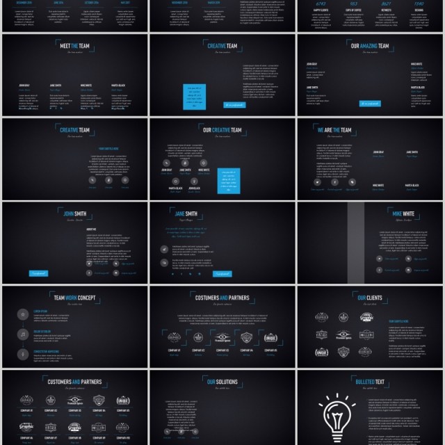 多功能深浅两套PPT演示模板手机电脑模型Duende dark Light Powerpoint template 多功能深浅两套PPT演示模板手机电脑模型Duende dark Light Powerpoint template