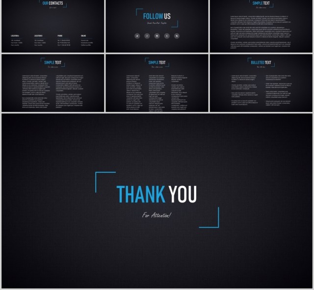 多功能深浅两套PPT演示模板手机电脑模型Duende dark Light Powerpoint template