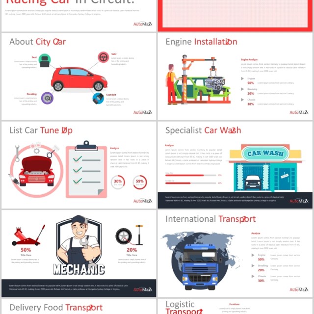 汽车工作介绍项目策划PPT模板版式设计Automaxx Powerpoint Template 汽车工作介绍项目策划PPT模板版式设计Automaxx Powerpoint Template