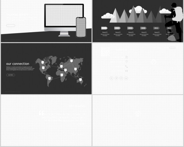 深色图片占位符PPT模板排版版式设计幻灯片演示Weeboo Powerpoint Template 深色图片占位符PPT模板排版版式设计幻灯片演示Weeboo Powerpoint Template