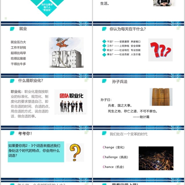 简洁员工职业素养与团队意识培训PPT模板 简洁员工职业素养与团队意识培训PPT模板