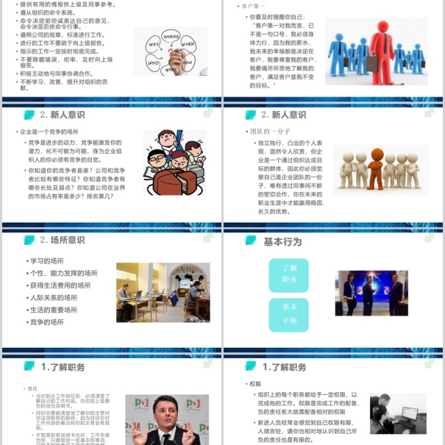 简洁员工职业素养与团队意识培训PPT模板 简洁员工职业素养与团队意识培训PPT模板