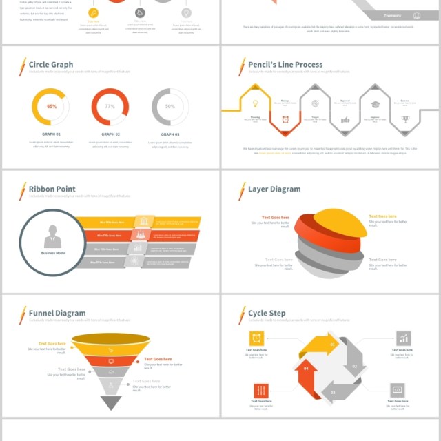 商务时间轴历程SWOT数据分析PPT信息可视化素材Strix Powerpoint Template