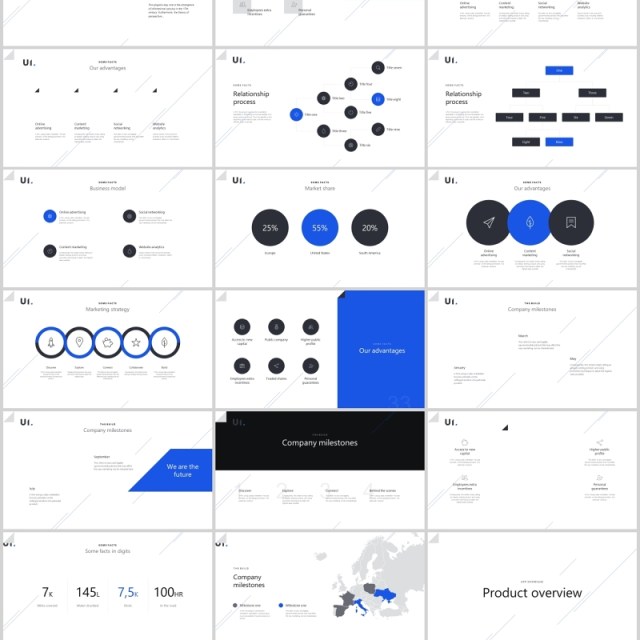 深浅双排版PPT图片模板BUILD PowerPoint Presentation Template (Light)