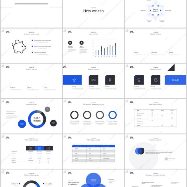 深浅双排版PPT图片模板BUILD PowerPoint Presentation Template (Light)