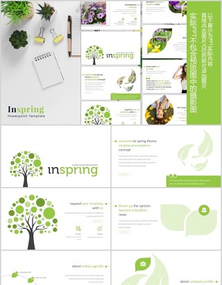 创意图形占位符PPT工作模板版式设计Inspring Powerpoint Template