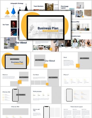 商业计划PPT模板图片排版KEY模板Business Plan Powerpoint Template