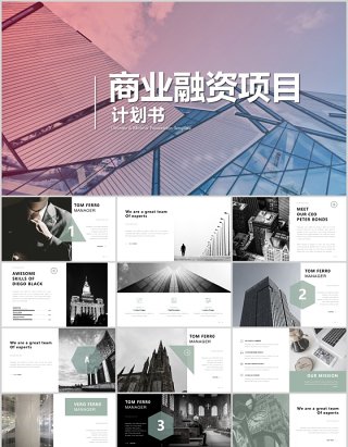 高端商业融资项目计划书企业策划PPT模板