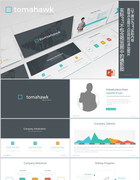 并列关系信息图表PPT素材模板Tomahawk Powerpoint Template