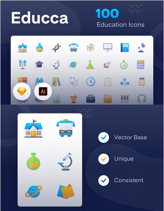 教育图标素材集合Educca Education Icon Pack