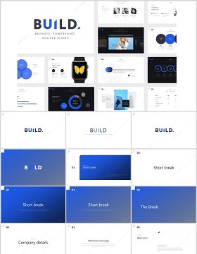 深浅双排版PPT图片模板BUILD PowerPoint Presentation Template (Light)