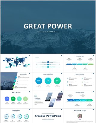 超实用计划书图片排版PPT演示模板GREAT POWER PRESENTATION