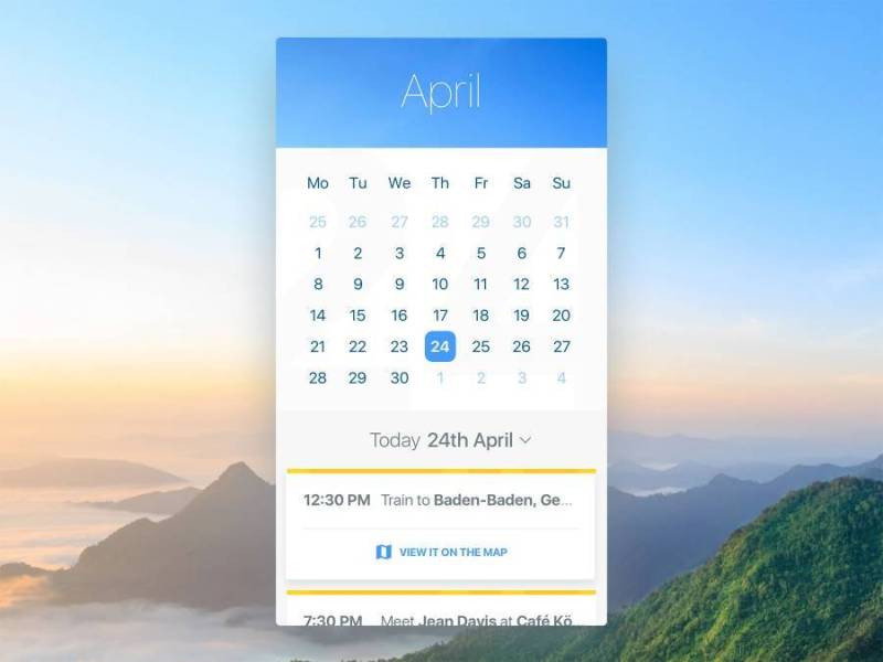 Calendar UI_Sketch 【OVO图库】